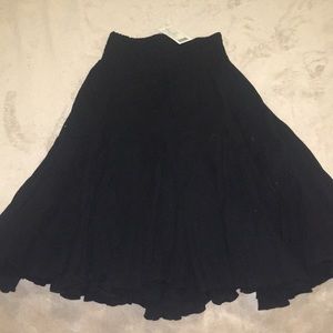 NWT Anthropologie Black flowy skirt